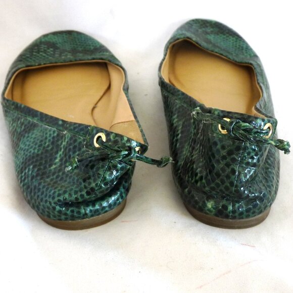 Talbots Green Snakeskin Flats - Picture 6 of 6